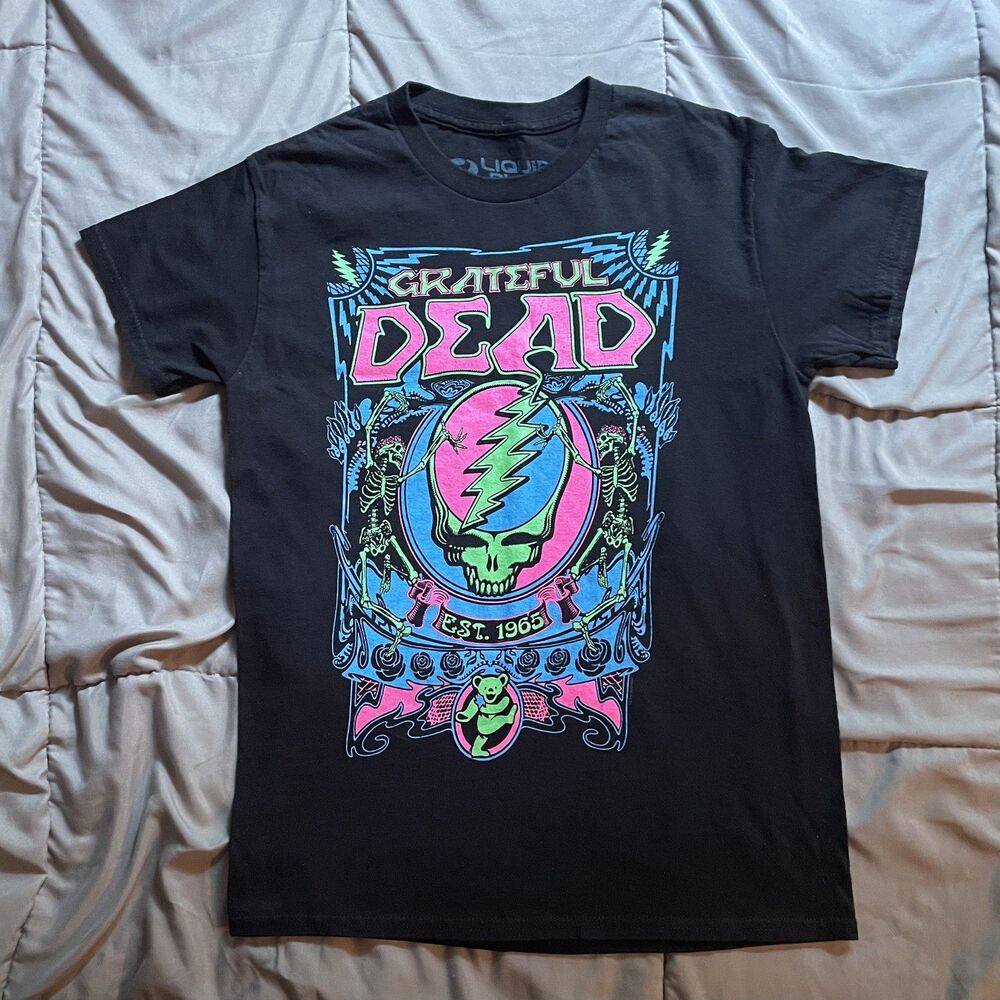 Grateful Dead SYF Blacklight T-Shirt Men's Medium S New Rock